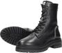 Maruti Bonnie Leather Zwart Leer Veterboots Dames - Thumbnail 8