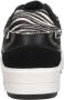 Mexx Zwarte leren sneakers met ponyhair detail Black Dames - Thumbnail 6