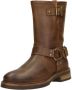 Palpa Bruine Bikerboot met Gouden Gespen Brown Dames - Thumbnail 3