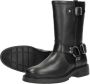 Palpa Zwarte Bikerboot met Zilveren Gespen Black Dames - Thumbnail 5