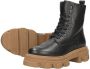 PS Poelman PS. POELMAN Dames veterschoenen Hoog zwart - Thumbnail 6