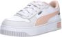 Puma Carina Street leren sneakers wit roze Meisjes Leer Meerkleurig 28 - Thumbnail 4