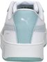 Puma Carina Street leren sneakers wit lichtblauw zilver Meisjes Leer Meerkleurig 28 - Thumbnail 5