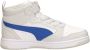 PUMA Rebound V6 Mid AC+ PS Unisex Sneakers White-Vivid Blue-Feather Gray - Thumbnail 4