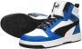 Puma Rebound V6 Mid sneakers wit zwart kobaltblauw Jongens Meisjes Imitatieleer 35.5 - Thumbnail 15