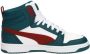 Puma Rebound v6 Mid sneakers groen ecru rood Imitatieleer 35.5 - Thumbnail 9