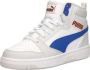 PUMA Rebound V6 Mid Jr Unisex Sneakers White-Vivid Blue-Feather Gray - Thumbnail 8