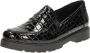 Rieker Stijlvolle zwarte loafer met dierenprint Black Dames - Thumbnail 4