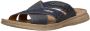 Rieker Blauwe Gekruiste Banden Leren Slipper Blue Heren - Thumbnail 7