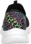 Skechers Ultra Flex 3.0 Colory Wild Meisjes Instappers Zwart Multicolour - Thumbnail 9