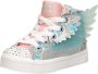 Skechers Twinkle Toes hoge sneakers met lichtjes zilver Imitatieleer 28 - Thumbnail 3