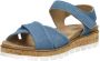 Sub55 Comfort Collection Mia 01 Sandalen Plat licht blauw - Thumbnail 3