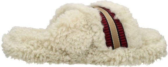 Tommy Hilfiger Sherpa Fur Home Slippers Straps