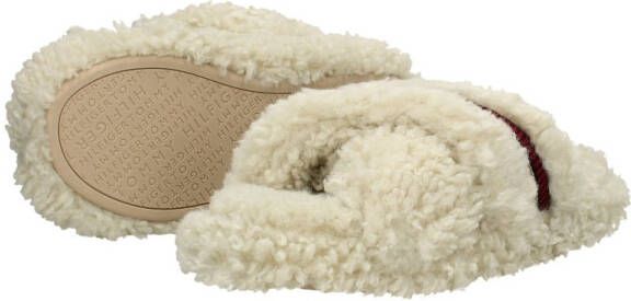 Tommy Hilfiger Sherpa Fur Home Slippers Straps