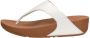 FitFlop Lulu Leather Toepost slippers voor Vrouwen Wit - Thumbnail 6