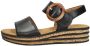 Gabor Zwarte Sandalen 550.2 Dames Black Dames - Thumbnail 3