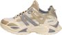 Guess Belluna Lage Sneakers Beige Grijs Bruin Beige Dames - Thumbnail 4