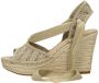 GUESS Bruin Tinten Halona Espadrilles Met Sleehak Dames Beige - Thumbnail 4