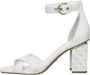 Guess Witte leren sandalen met blokhak White Dames - Thumbnail 2