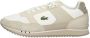 Lacoste Vintage-geïnspireerde Partner Piste Leren Sneakers Beige Heren - Thumbnail 4