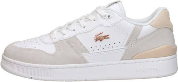 Lacoste T Clip SET Dames Sneakers Wit Roze