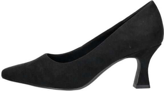 Marco tozzi Suède Pump met Unieke Hakvorm Black Dames