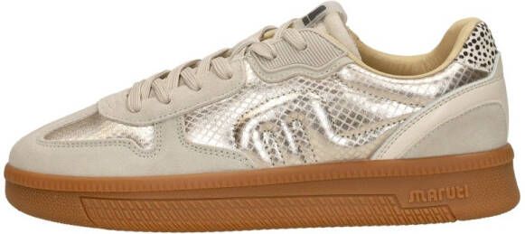 Maruti Yale Suede taupe gold sneakers Goud Leer Lage sneakers Dames