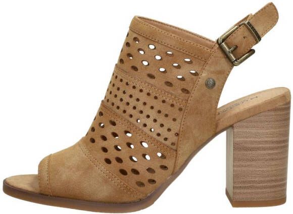 Mustang Geperforeerde Cognac Sandalette Brown Dames