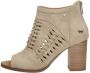 Mustang Beige geweven sandalette met rits Beige Dames - Thumbnail 2