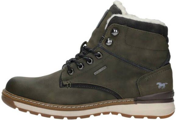 Mustang Shoes Winterlaarzen casual mode veterschoenen winterlaarzen met oogjes en logo-patch