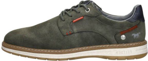 Mustang Groene Casual Sneakers met Gewatteerde Enkel Green Heren