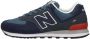 New Balance Classic 574 Heren Sneakers Sportschoenen schoenen Navy Blauw ML574EAE - Thumbnail 2