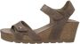 Panama Jack Beige Sleehak Sandalen met Klittenbandsluiting Beige Dames - Thumbnail 3