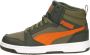 PUMA Rebound V6 Mid WTR Jr Unisex Sneakers Dark Olive-Maple Syrup- Olive - Thumbnail 2