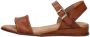 Red-Rag Red Rag Sandalen Dames Damesschoenen Leer Sleehak hoogte 4 cm 79370 Cognac - Thumbnail 4