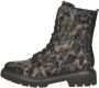 Remonte Metallic Dierenprint Veterschoen Black Dames - Thumbnail 2