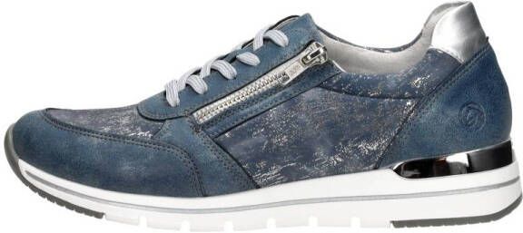 Remonte Blauwe Sneaker met Metallic Accenten Blue Heren