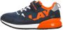 Replay Shoot Jr suède sneakers blauw oranje Jongens Suede Meerkleurig 36 - Thumbnail 2