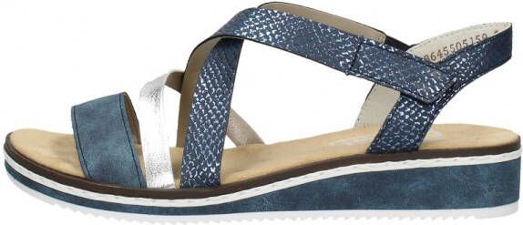 Rieker Comfortabel Sandalen Plat blauw