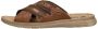 Rieker Bruine Gekruiste Banden Leren Slipper Brown Heren - Thumbnail 3