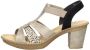 Rieker Elegante Comfortabele Sandalette Zwart Zilver Multicolor Dames - Thumbnail 2