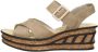 Rieker Zwarte taupe synthetische sandalette met 5 cm hak Beige Dames - Thumbnail 2