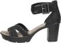 Rieker Zwarte Synthetische Hoge Hak Sandalen Black Dames - Thumbnail 2