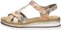 Rieker Gouden Metallic Sandaal met Print Multicolor Dames - Thumbnail 2