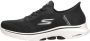 Skechers Go Walk 7 Free Hand 2 Heren Instappers Zwart Wit - Thumbnail 3