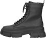 Steve Madden Forecast Veterboots Laarzen Met Veters Dames Zwart - Thumbnail 3