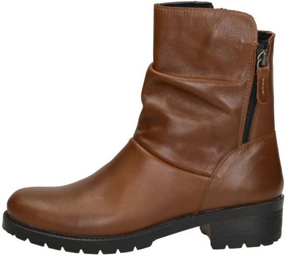 Sub55 Comfort Collection Joe 64 Enkellaarsjes Plat cognac