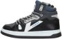 VINGINO Joshua mid leren sneakers blauw Jongens Leer Meerkleurig 36 - Thumbnail 5