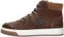 VINGINO Duncan Mid leren sneakers bruin Jongens Leer Meerkleurig 36 - Thumbnail 4