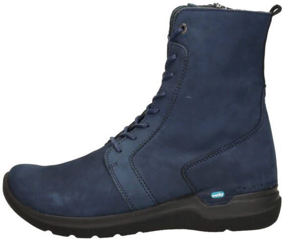 Wolky Viper Veterschoenen Hoog blauw